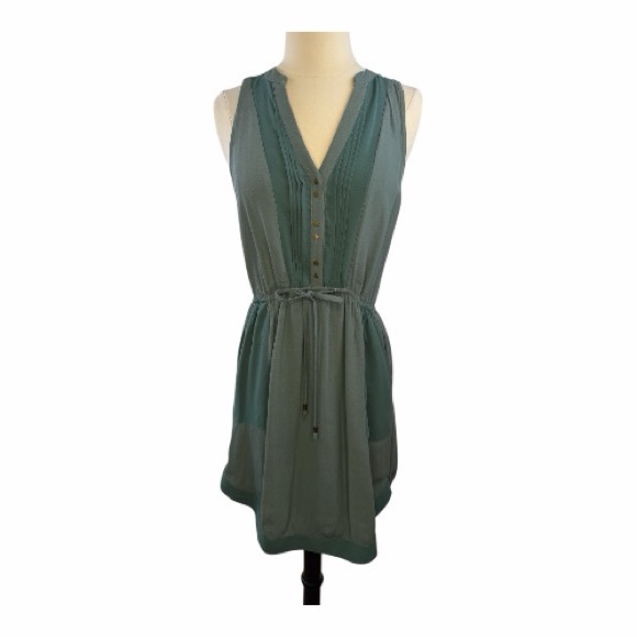 Anthropologie Maeve Paloma Dress XS Sage Green Sleeveless Mini - Picture 2 of 13